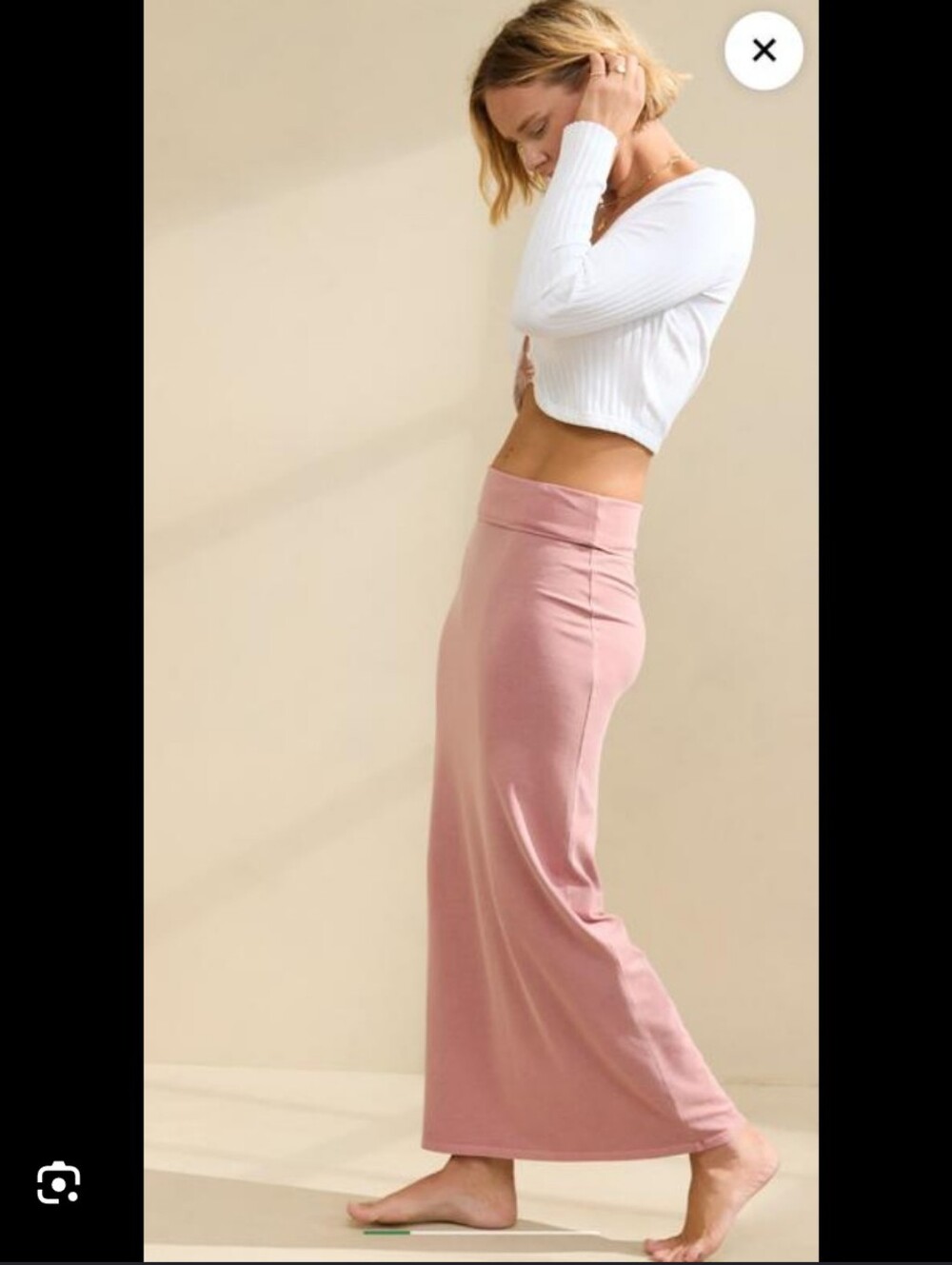 Aerie Chill Up Foldover Maxi Skirt Size Medium NWT